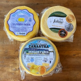 Kit Super Ouro 2024- Três Queijos Campeões Super Ouro no 3º Mundial do Queijo do Brasil 