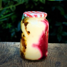 Doce de Cocada com Maracujá e Morango - Tunguinho